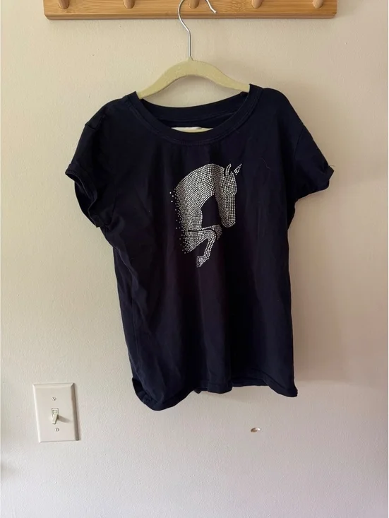 Cavalliera equine horse 10/11 years bedazzled tee shirt