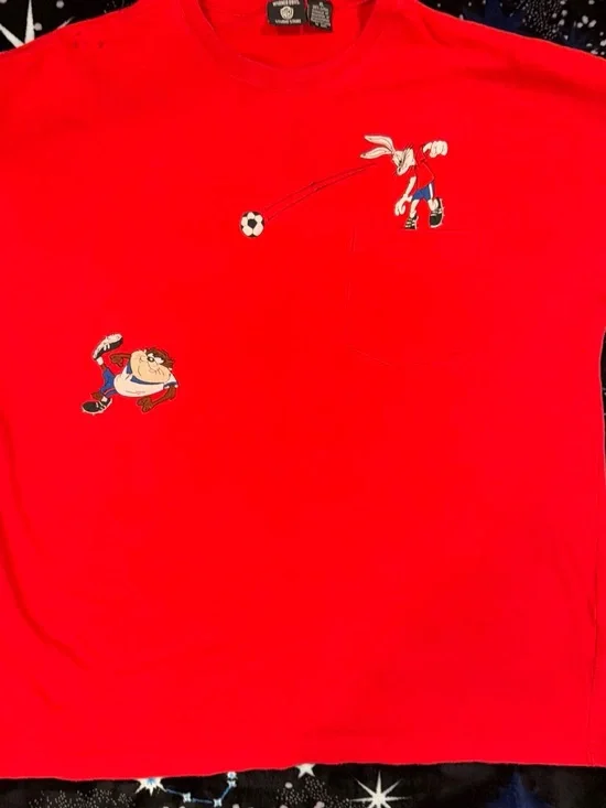 Warner Bros. Red Kids' Soccer Graphic Pocket Tee
