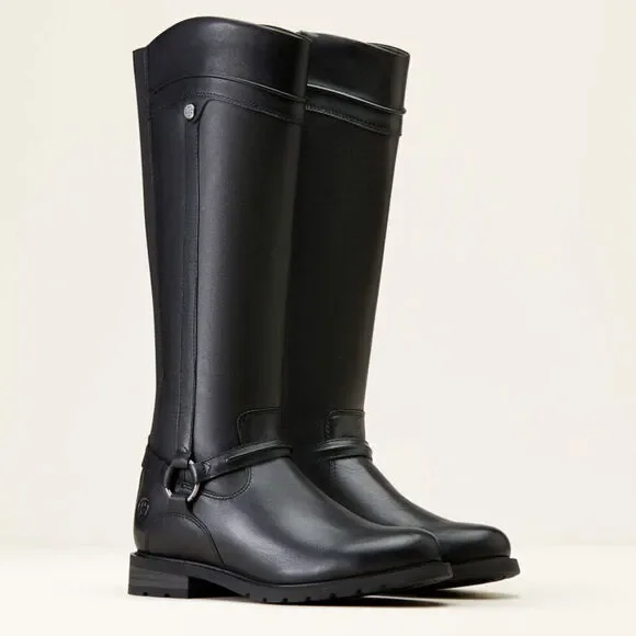 NEW Ariat Women's 5.5 Scarlet H2O Riding Boots Tall Black Leather Waterproof