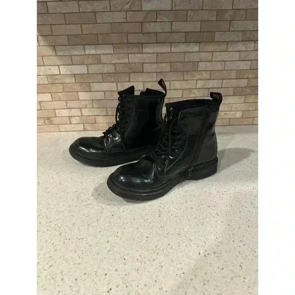 Dr. Martens Womens 1460 W Patent Leather Boot, Black, Womens US 4‎ M #31