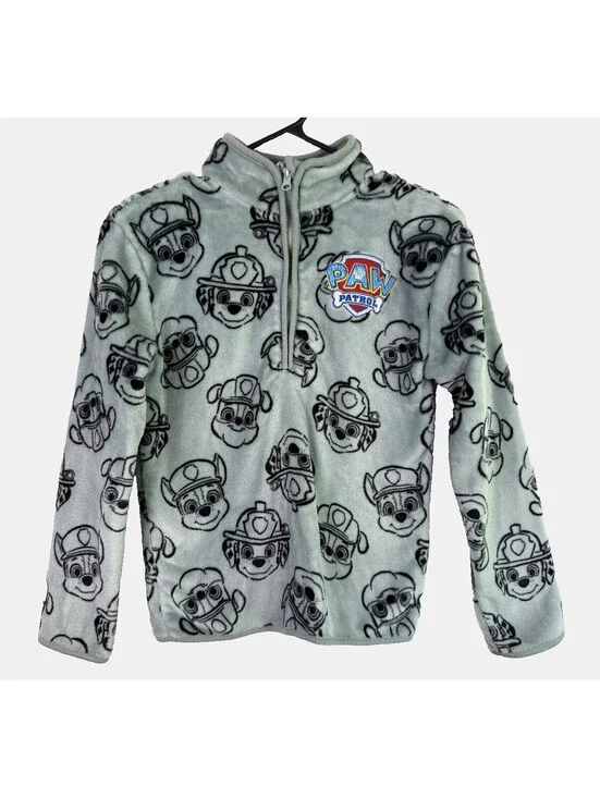 Paw Patrol Boys Full Zip Fleece Sweater Sz 10-12 - Super Soft and Cozy