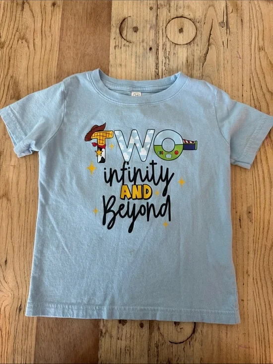 Light Blue 'Two Infinity and Beyond' Kids Tee