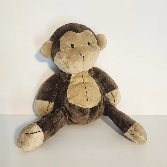 Carter's brown monkey rattle plush toy