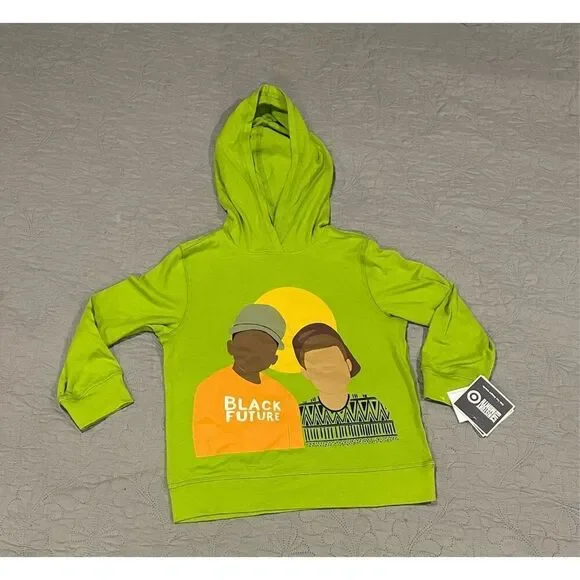 Target Black History Month Green Lightweight Hoodie Shirt XS 4/5 New