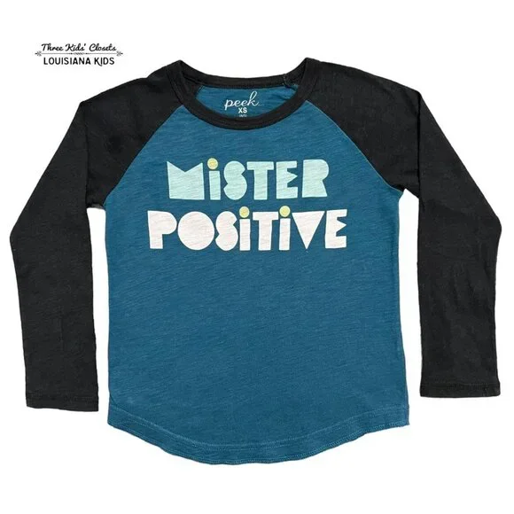 Peek XS (4-5Y) Mister Positive Raglan Tee Shirt
