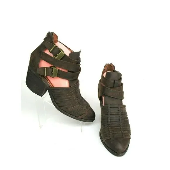 Jeffrey Campbell Brown Stillwell ‎ Ankle Bootie