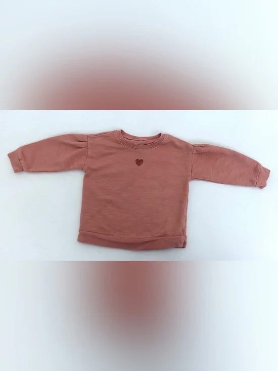 Carter's girl’s sweatshirt, small glittery heart on the chest. Size 18M.