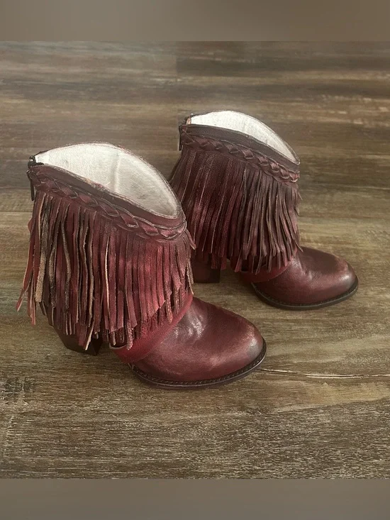 Freebird Tonto Fringe Boots Size 8 Boho Festival Rodeo