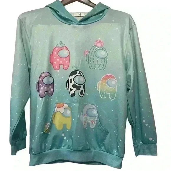 Among Us Lightweight Hoodie boys or girls size Large Or Youth 14-16
