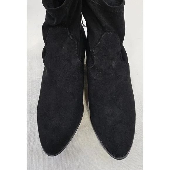 Universal Thread Loraine Ankle Boots Black Womens Size 10 Pointed Toe Block Heel