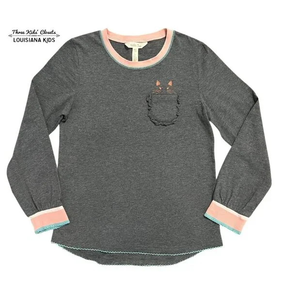 Matilda Jane 10Y Holly Ween Halloween Cat Pocket Tee Shirt