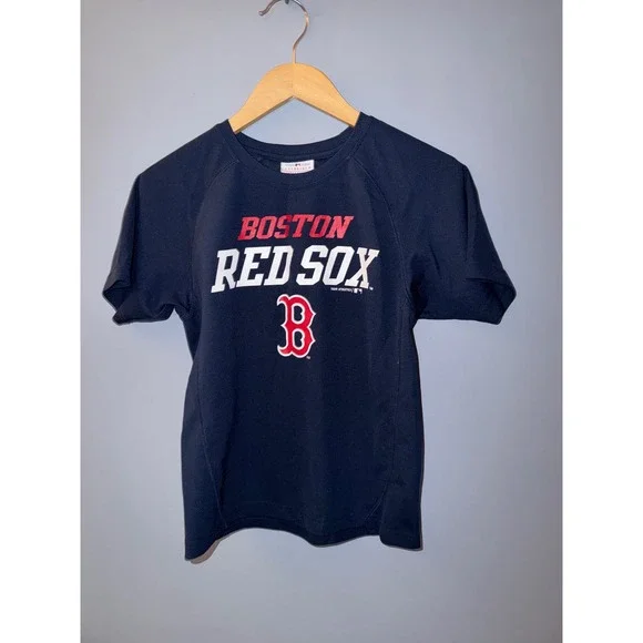 Boston Red Sox Youth Medium MLB Team Athletics‎ Performance Mesh T-Shirt