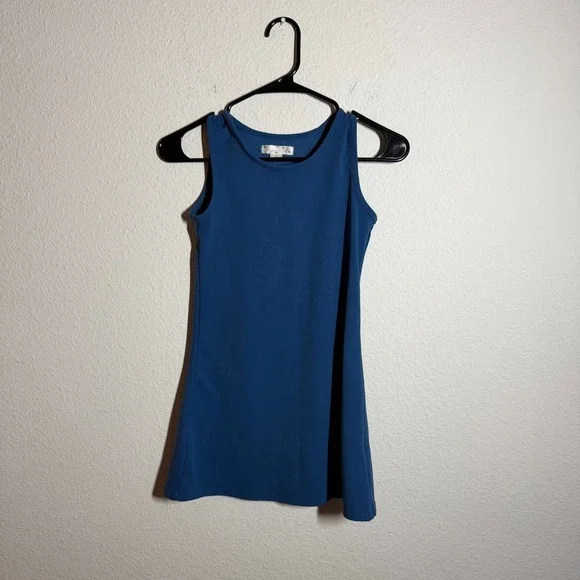 KnitWorks Tank Top Girls 8 Navy Blue Sleeveless‎ Stretch Round Neck Pullover