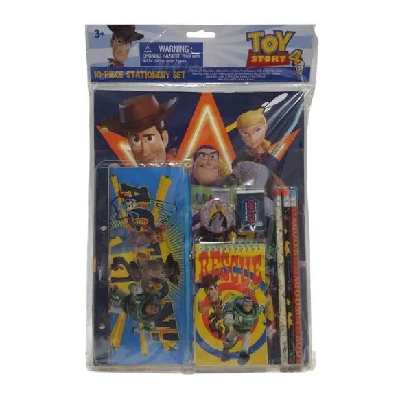 Disney Toy Story 4 Stationery Set School Supplies 10-pc Kit Eraser Ruler Notepad