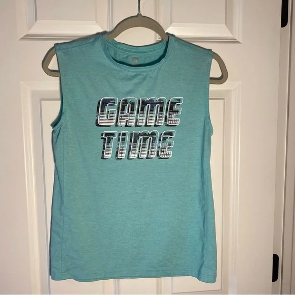 Runway Boys Sleeveless Tank Top - Turquoise - Large 12/14 - Game‎ Time