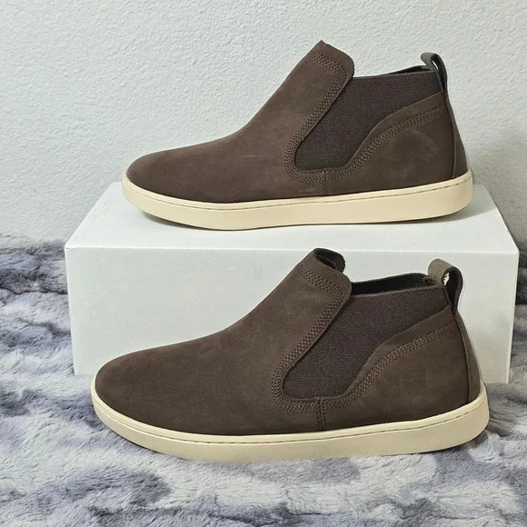 NWOT OluKai Pehuea Mid Brown Java Leather Slip On Casual‎ Boots Womens 7