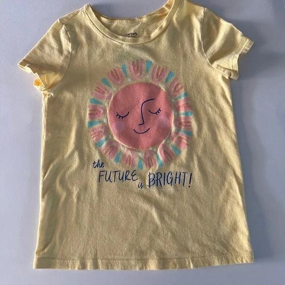 Carter'Kids Summer Yellow Shirt - Size 6/6x.‎