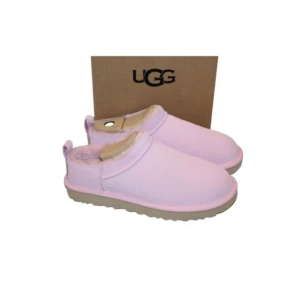 UGG MICRO MINI SUEDE SHEARLING LINED BOOTS PINK WOMEN'S 7.5-8 YOUTH 6