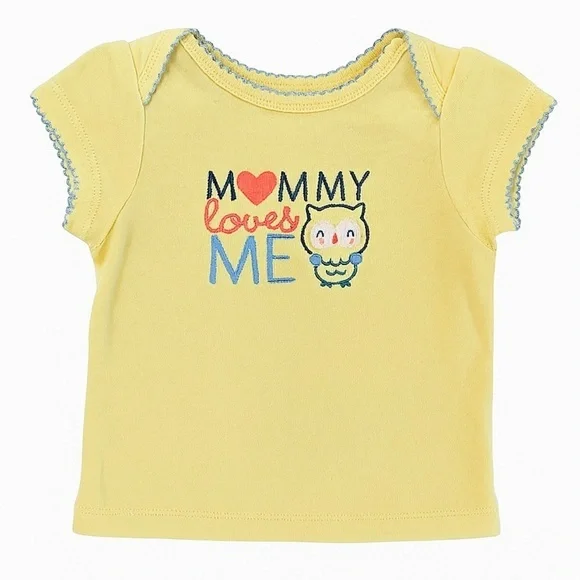 Mommy Loves Me Yellow Short Sleeve Top