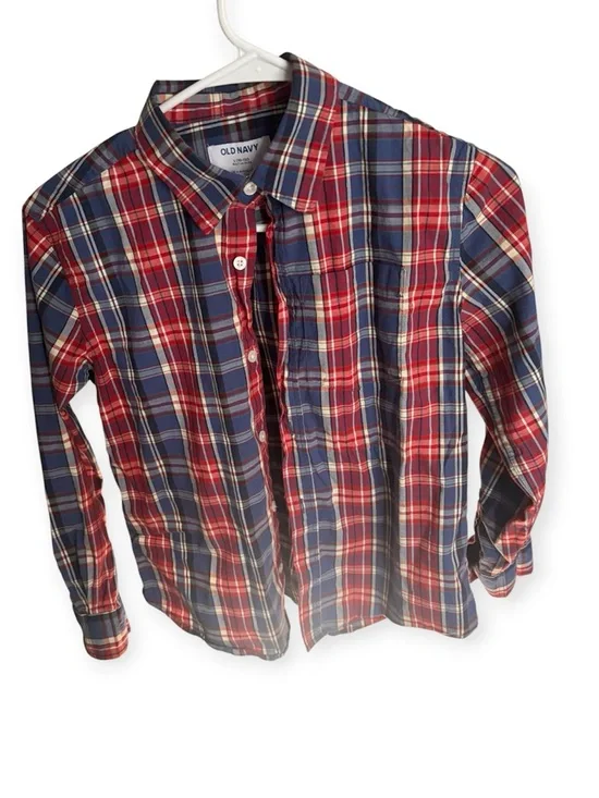 Old Navy Boys Plaid Button Down, 10-12