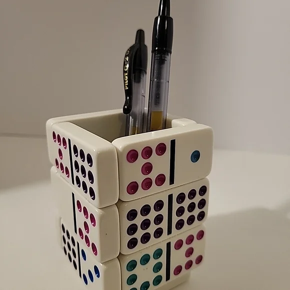 Handcrafted Domino Pen Holder 1125C
