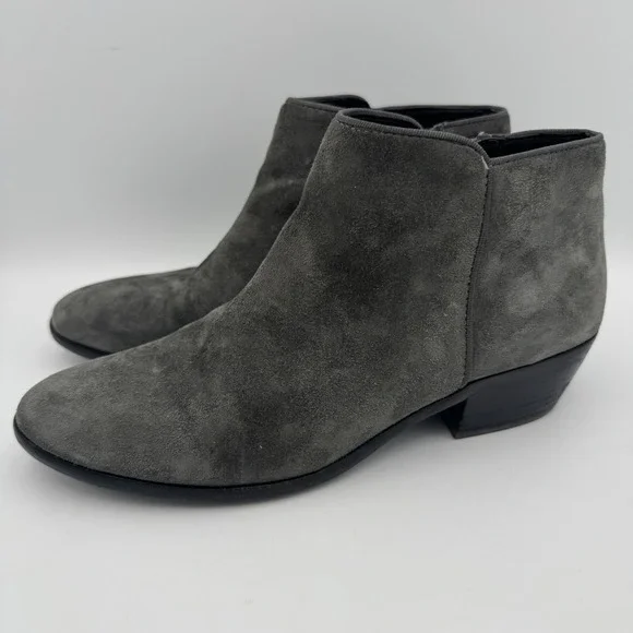 Sam Edelman Shoes Women's 6.5M Gray Petty‎ Ankle Boots Suede Side Zipper