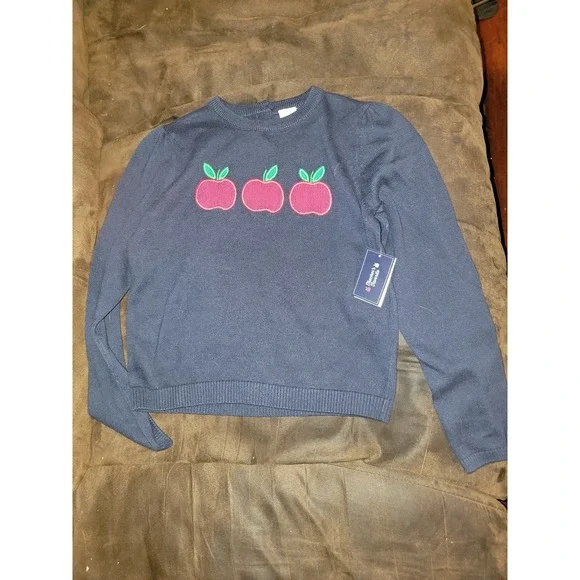 Gymboree‎ teachers favorite apple navy sweater size 10 nwt