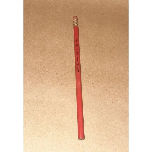 Vintage JEFF HIGH School Red Pencil