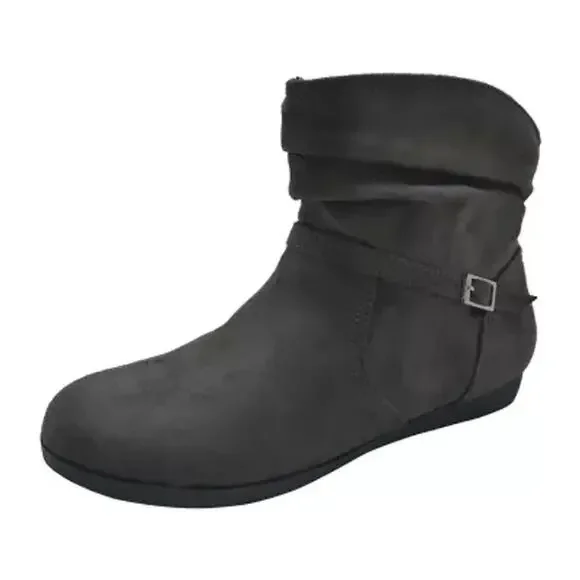 NEW! 12W St. John's Bay Kyle Womens Flat Heel Slouch Boots Black