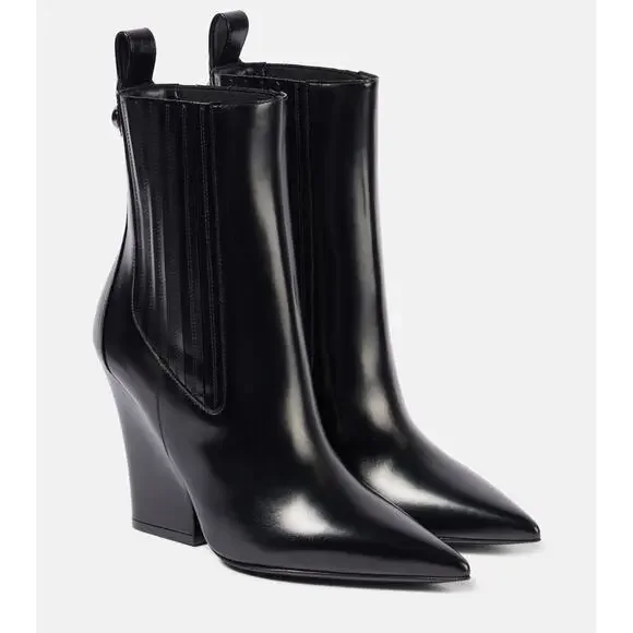 Valentino Garavani VLogo 75MM Lockette Beatle in Brushed Calfskin Boots