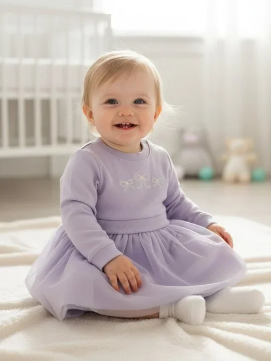 Carter's Baby Girl Lavender Bow Tulle Dress 6M