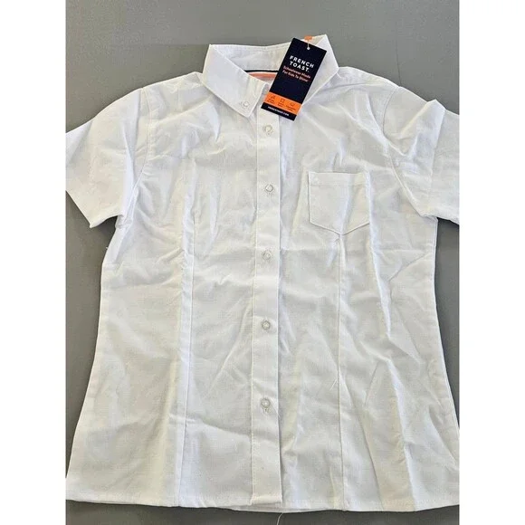 French Toast White Short Sleeve School Shirt-SZ 10
