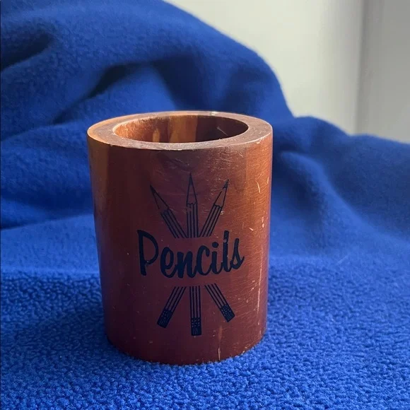 Vintage Wooden Pencil Holder