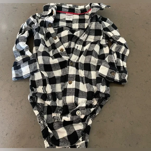 Carter's Plaid Onesie with Collar