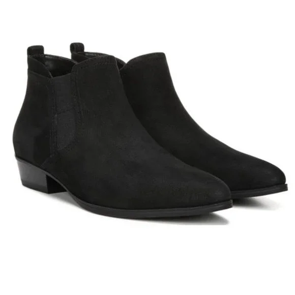Naturalizer Womens Size 6 Becka Black Leather Nubuck Suede‎ Ankle Boots Shoes
