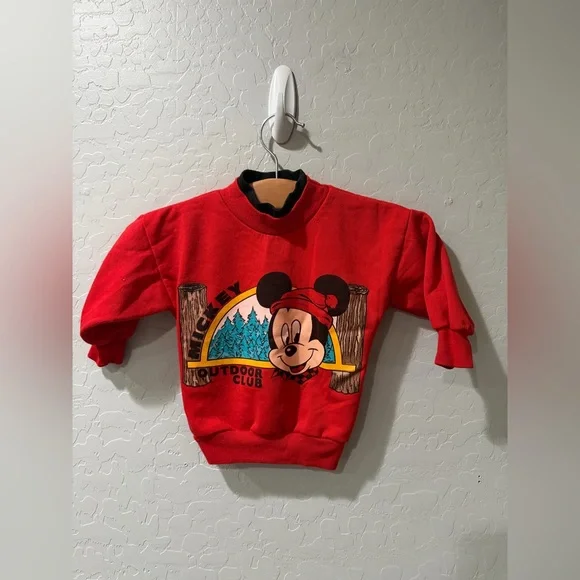 Vintage Disney‎ Mickey Mouse Outdoor Club Sweatshirt 2T/3T Bin 2