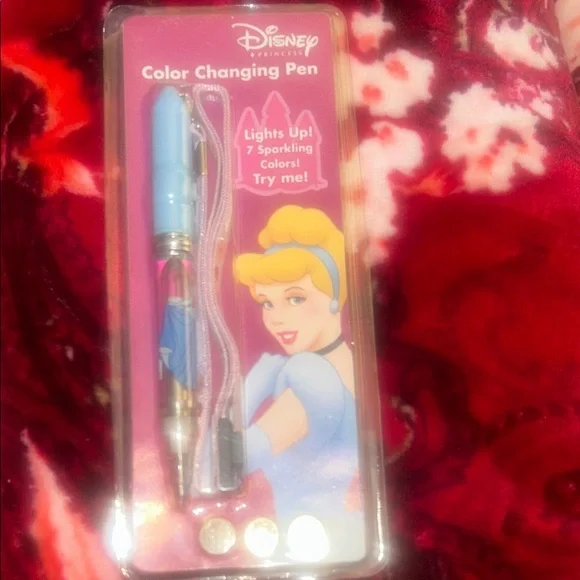 Disney Blue and Pink Color Changing Pen with Princess Design