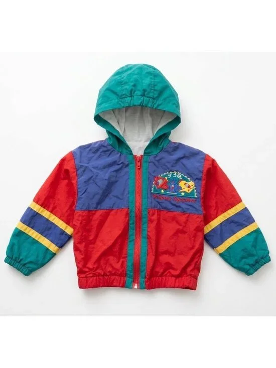 VINTAGE Carters Colorblock Windbreaker Jacket Toddler Nylon 90s~SEE MEASUREMENTS