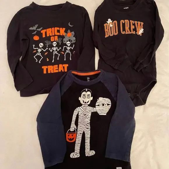 Boys Halloween shirt lot