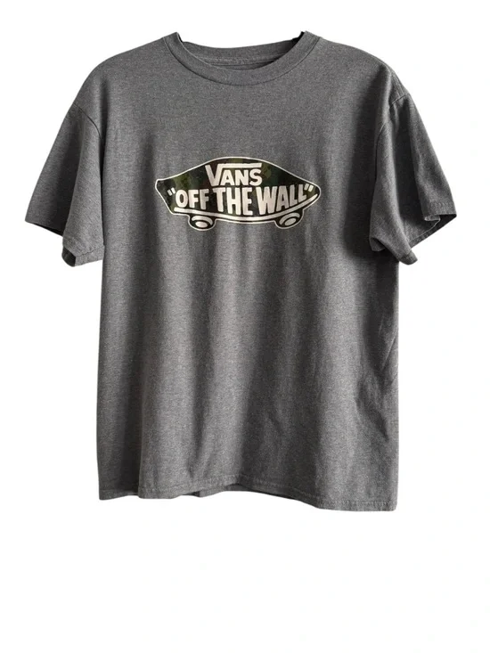 Vans Charcoal Grey 'Off The Wall' Skateboard Graphic Tee