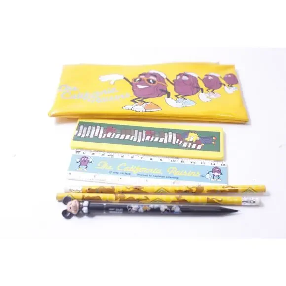 California Raisins, Pencil Box, Ruler, Pencils, Stationery, ~ 250407-WH 169
