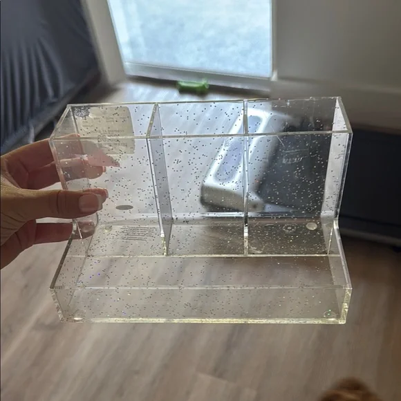 Clear Acrylic Organizer with Glitter