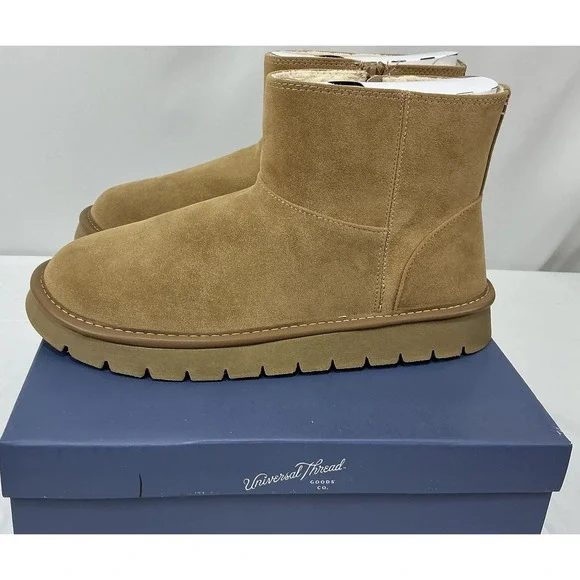 Universal Thread Women's‎ Tan May Suede Booties with Memory Foam Insole NWT SZ 8
