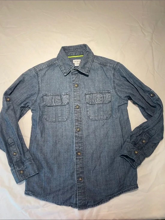 Carter's Denim Button-Up Shirt - Blue