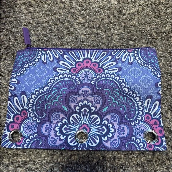 Purple and Blue Patterned Pouch
