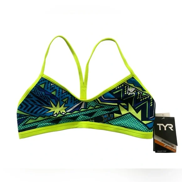 TYR Durafastone Low Neckline, Sleek, Flexible Straps, Open, Y-back Valley Top‎
