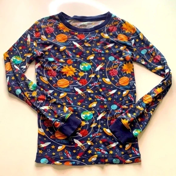 Children’s Place planets solar system long sleeve kids shirt 14 boys