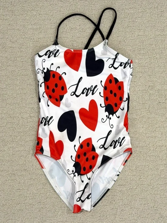 Kids Lovebug One Piece Swimsuit Size 7-8T