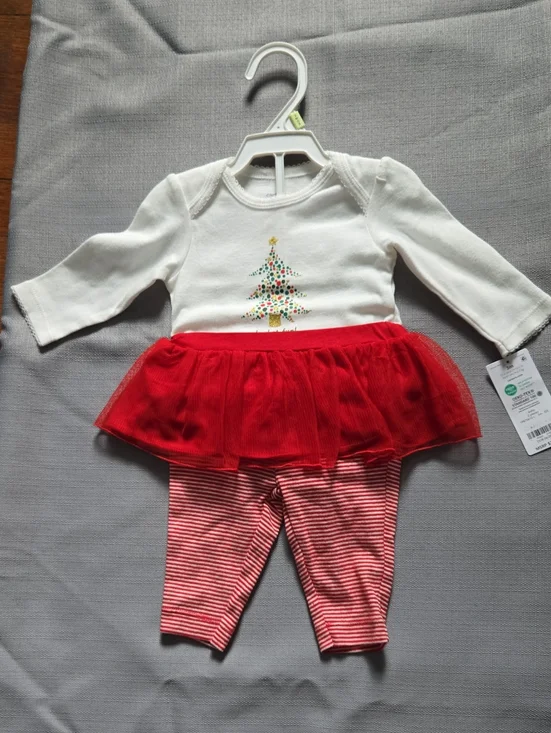 Carter's White Baby Outfit with Red Accent