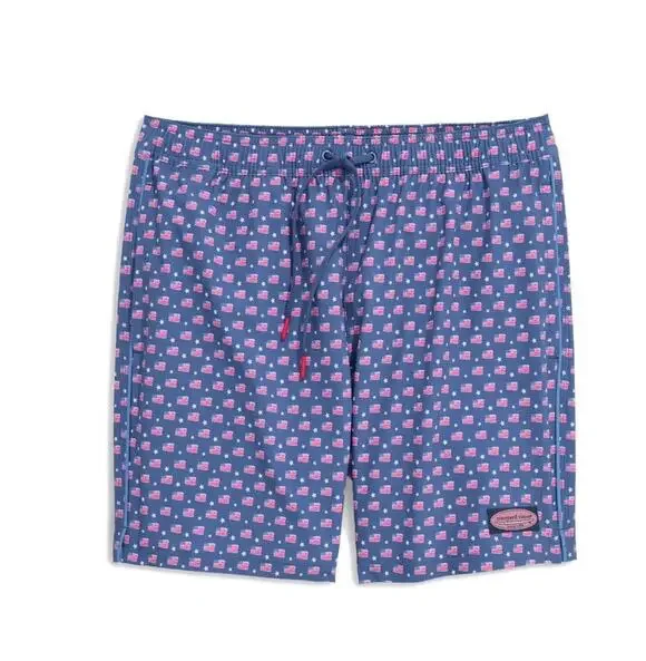 Vineyard Vines Boys Printed Chappy Trunks Medium Flag Captains Patriotic NWT